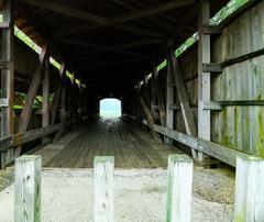 inside view of Neet covered bridge in Indiana