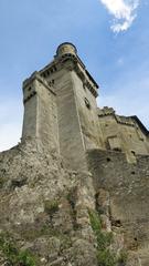 Burg Liechtenstein castle in Austria on a clear day