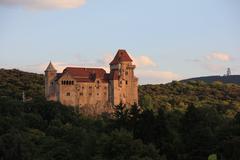 View from Rauchkogel to Liechtenstein Castle in the evening sun