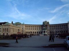 Hofburg Palace in Vienna with a partly cloudy sky