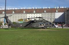 Austrian military helicopter in flight