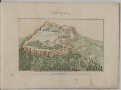 Drawing of Königstein Fortress by Johann Georg Starcke