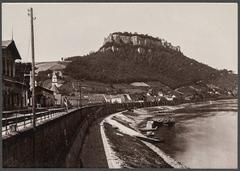 View of Königstein Fortress from the Elbe riverbank