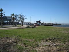 collapsed New Basin Canal lighthouse after Hurricane Katrina in New Orleans