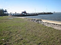 New Basin Canal lighthouse collapsed after Hurricane Katrina in New Orleans