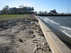 collapsed New Basin Canal lighthouse in New Orleans after Hurricane Katrina