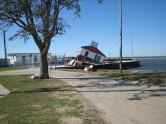 New Canal Light lighthouse collapsed after Hurricane Katrina