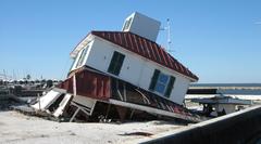 New Canal Lighthouse damaged by Hurricane Katrina and Rita