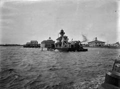 New Basin Canal Lighthouse and entrance on Lake Pontchartrain in New Orleans