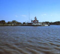 New Canal Lighthouse and Coast Guard Station in New Orleans, April 1973