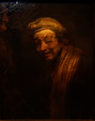 Late Rembrandt self-portrait as Zeuxis Laughing 1663