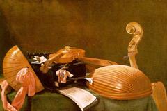 Still Life of Musical Instruments by Evaristo Baschenis, 1650