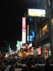 Liouho Night Market in Kaohsiung, Taiwan at night