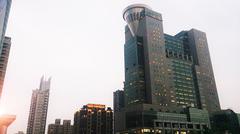 New Taipei City Government building at dusk