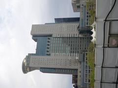 New Taipei City Hall viewed from Circular Line metro train