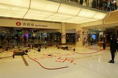 New Town Plaza Shatin Station entrance roadblock