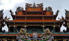 Guandu Temple in Taipei, Taiwan showcasing traditional Chinese architecture