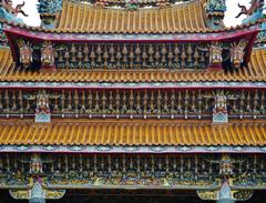 Roof of the Main Hall of the Guandu Temple in Taipei, Taiwan