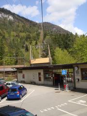 Oberdorf Sesselbahn cable car in a picturesque mountain landscape