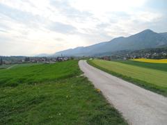 View towards Oberdorf in canton of Solothurn, Switzerland