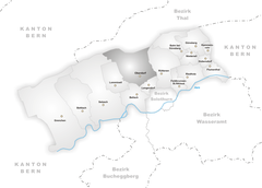 Map of Municipality Oberdorf SO