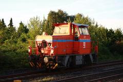 MaK G 321 B locomotive of the Häfen und Güterverkehr Köln in Brühl, Rhineland