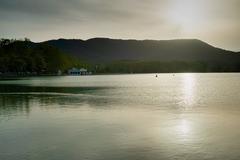 Bañolas Lake in the afternoon