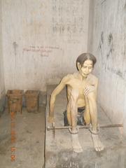 Statue of political prisoners under the Republic of Vietnam regime at the War Remnants Museum