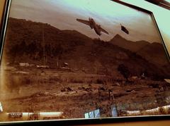 Caribou aircraft crash photograph at the War Remnants Museum in Ho Chi Minh City, Vietnam, October 2010