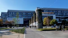 AEON Mall Nagoya Noritake Garden in Nagoya's Nishi Ward, opened on October 27, 2021, viewed from Noritake no Mori.