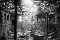 Lichthof in Senckenberg Natural History Museum Frankfurt after bomb strike March 1944