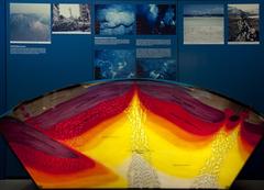 Profile of Earth's internal structure showing plate tectonics