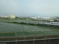 Scenic view along high-speed rail line in Nanzih District, Kaohsiung City