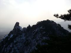 Bukhansan National Park ridgeline on a cloudy winter day