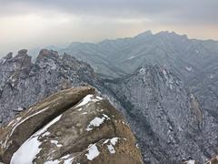 View from Baegundae Peak in Bukhansan National Park