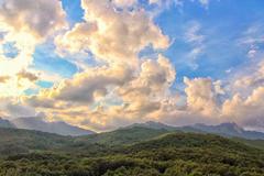 Beautiful view of Bukhansan Mountain with the sky