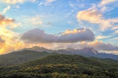 Beautiful view of Bukhansan with the sky