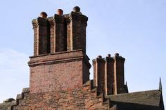 Oak House with chimneys