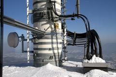 tower on Merkur mountain with antennas