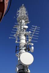 Tower on Merkur mountain with antennas