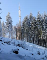 Merkur Tower on Merkur mountain in winter