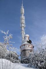 Tower on the Merkur mountain in winter