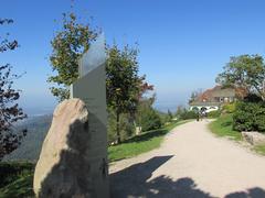 View of Merkurberg in Baden-Baden with lush greenery