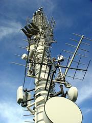 Broadcast mast on Merkur Mountain in Baden-Baden