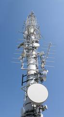 Transmitter mast of the Merkur tower near Baden-Baden, Germany