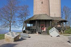 Tower on Merkur mountain in Baden-Baden