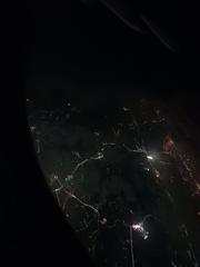 night aerial view of Zhuyan Interchange and surrounding Taiwan cities