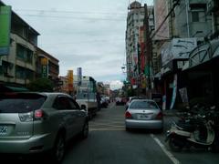 Street view of Dajhih City facing Guanyin Mountain