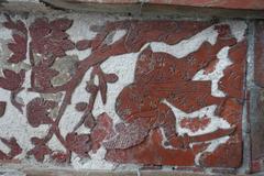 Brick carving on a residential building in Daxia, Kaohsiung