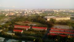 View from Qing Shui Du Shan top overlooking Lin Yuan District and petrochemical industrial area